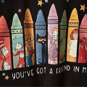 Colorful Crayon Graphic T-Shirt